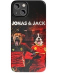 Funda personalizada para teléfono con 2 mascotas 'Belgium Doggos'