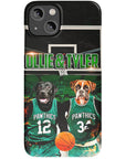 Funda personalizada para teléfono con 2 mascotas 'Boston Walkies'