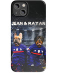 Funda personalizada para teléfono con 2 mascotas 'France Doggos'