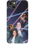 Funda para teléfono personalizada Lazer Portrait Pet (masculino)/humano (femenino) de los años 80