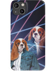 Funda personalizada para teléfono con mascota 'Lazer Portrait (femenino) de los años 80'