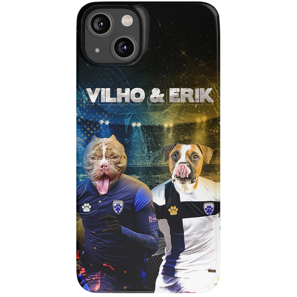 Funda personalizada para teléfono con 2 mascotas &#39;Finland Doggos&#39;