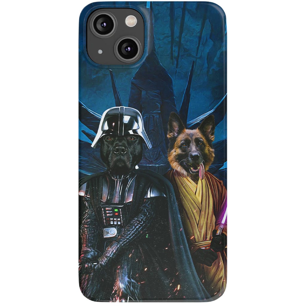 Funda personalizada para teléfono con 2 mascotas &#39;Darth Woofer &amp;amp; Jedi-Doggo&#39;