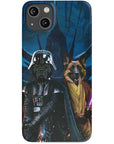 Funda personalizada para teléfono con 2 mascotas 'Darth Woofer &amp; Jedi-Doggo'