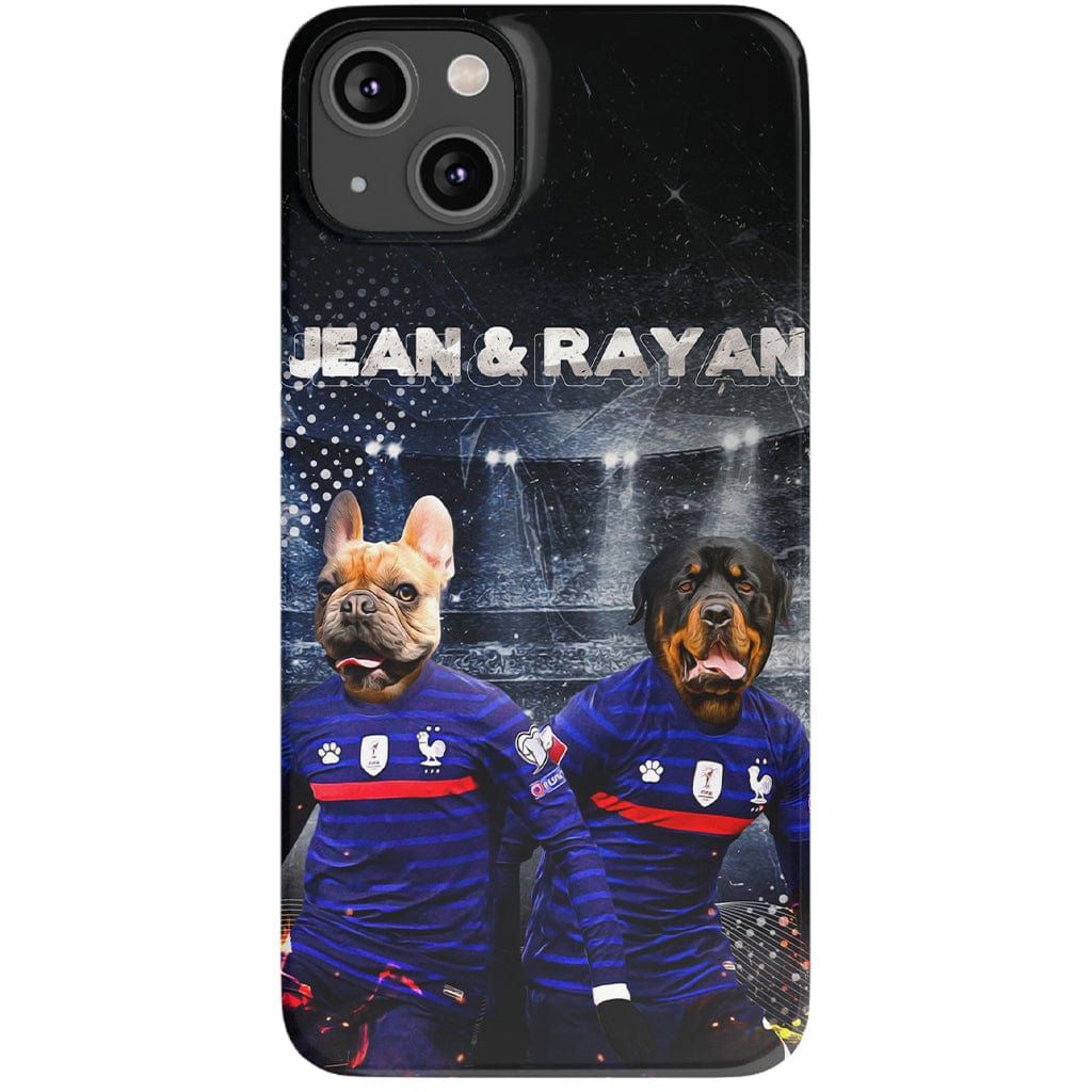 Funda personalizada para teléfono con 2 mascotas &#39;France Doggos&#39;