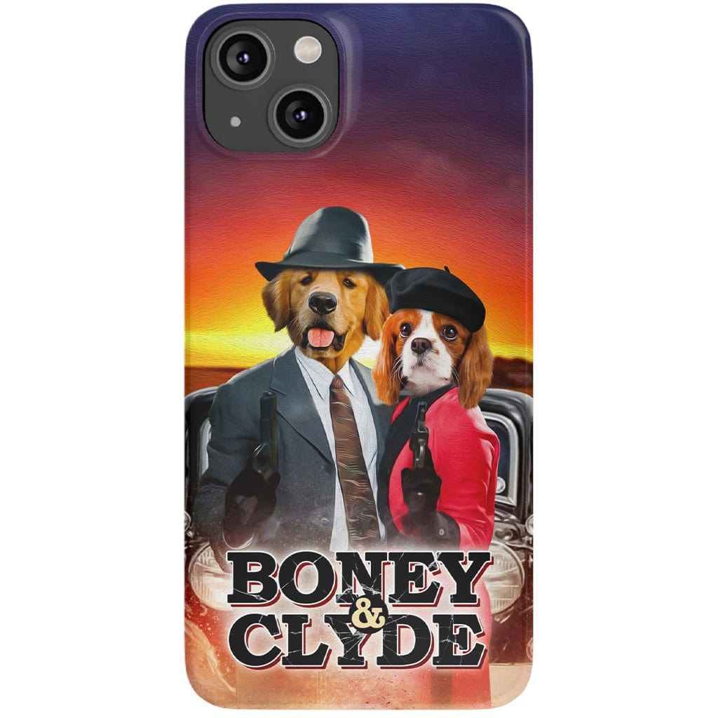 Funda personalizada para teléfono con 2 mascotas &#39;Boney and Clyde&#39;