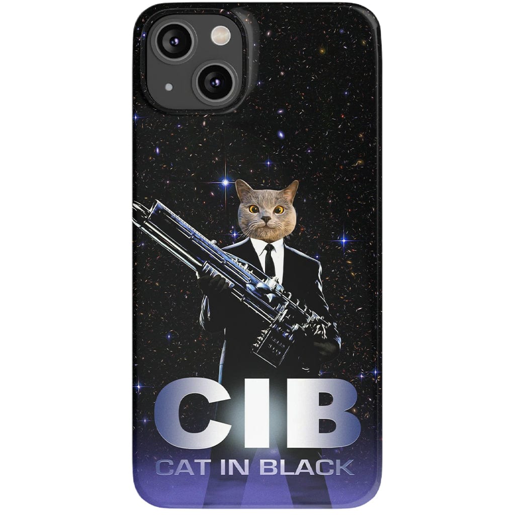 Funda para móvil personalizada &#39;Gato de negro&#39;