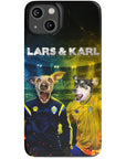 Funda personalizada para teléfono con 2 mascotas 'Sweden Doggos Euro Football'