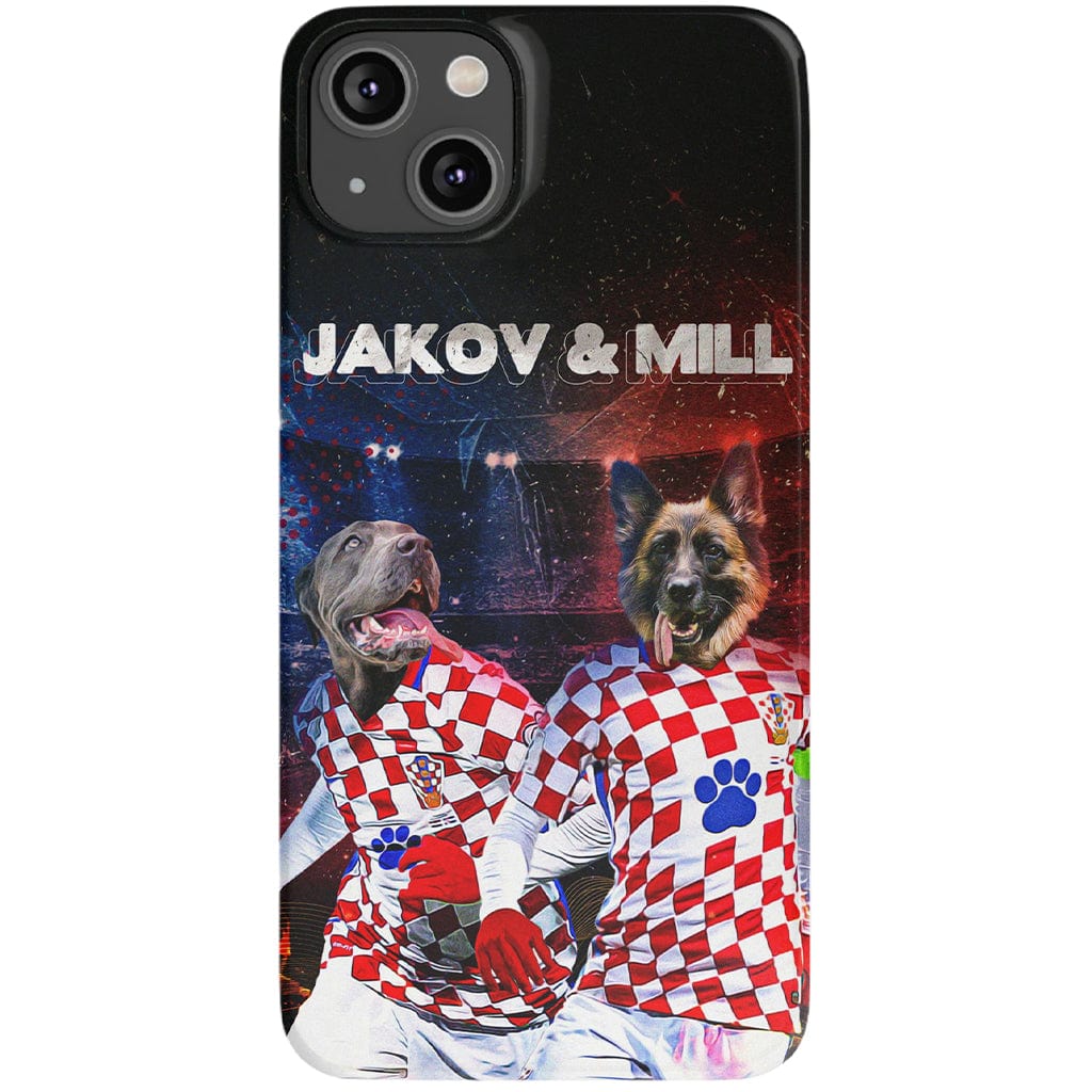 &#39;Croatia Doggos&#39; Funda personalizada para teléfono con 2 mascotas