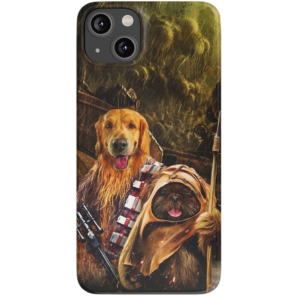 Funda personalizada para teléfono con 2 mascotas &#39;Chewdogga &amp;amp; Dogg-E-Wok&#39;