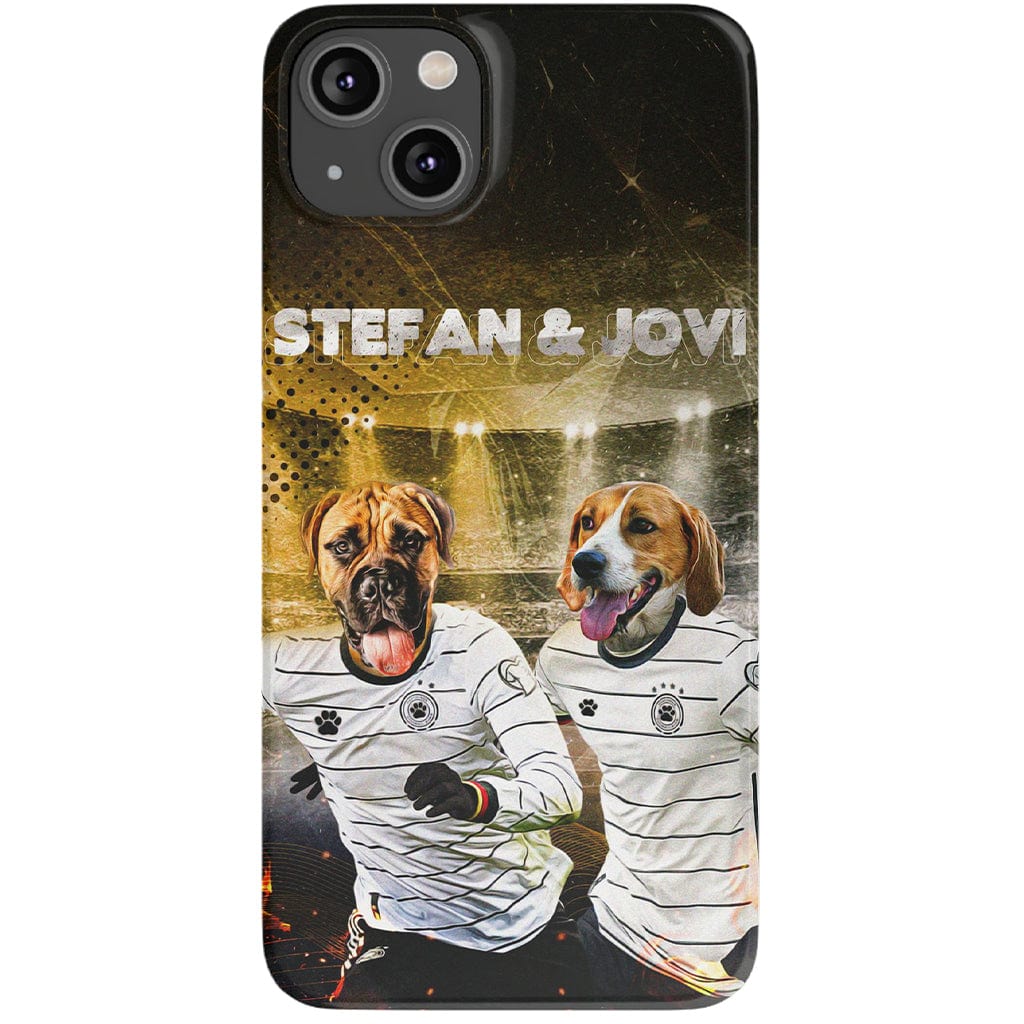 &#39;Alemania Doggos&#39; Funda personalizada para teléfono con 2 mascotas