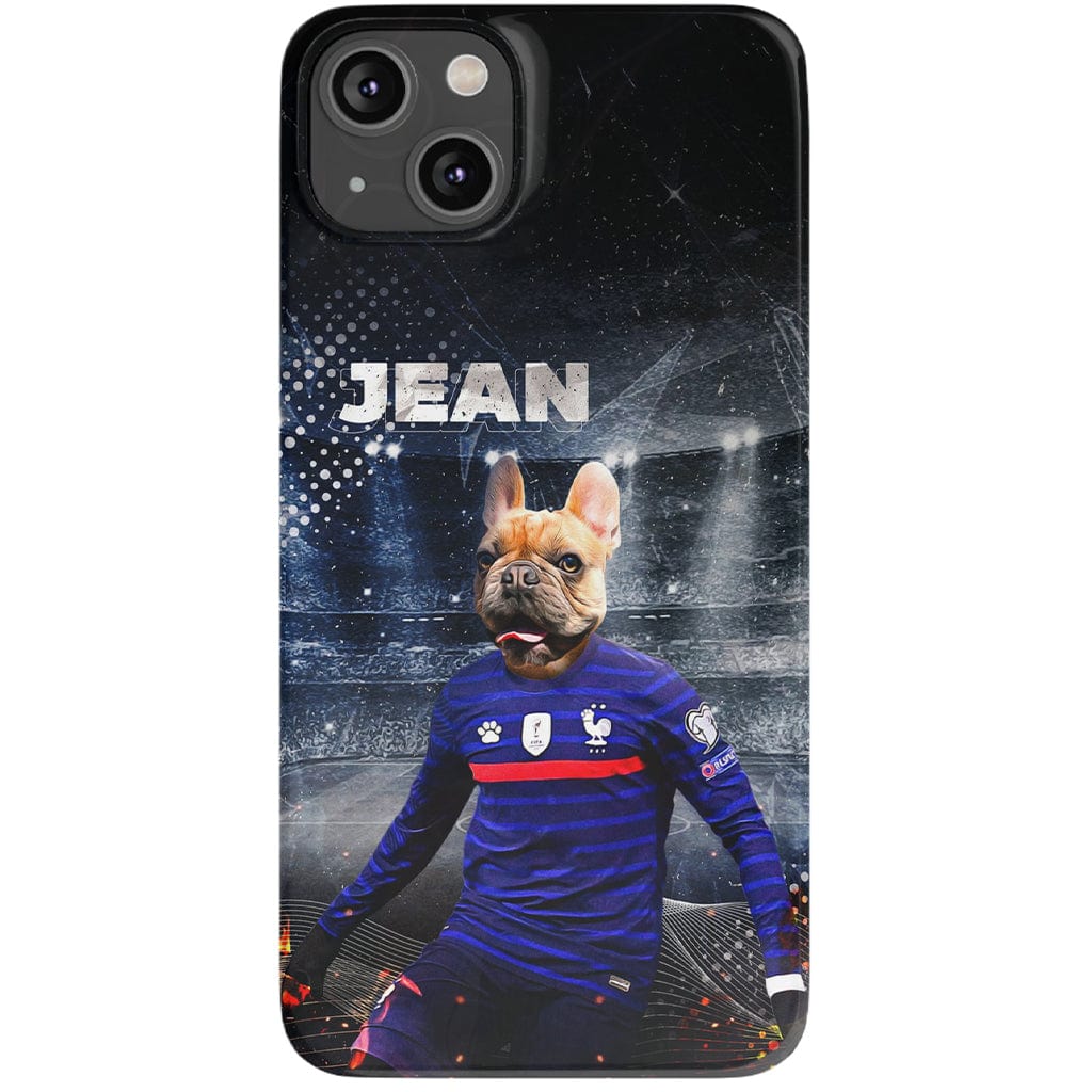 Funda para teléfono personalizada &#39;France Doggos Soccer&#39;