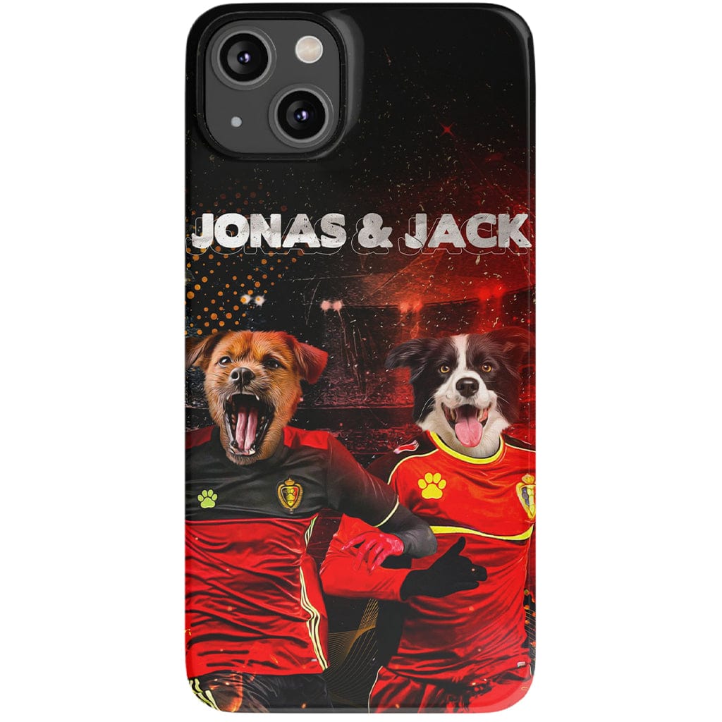 Funda personalizada para teléfono con 2 mascotas &#39;Belgium Doggos&#39;