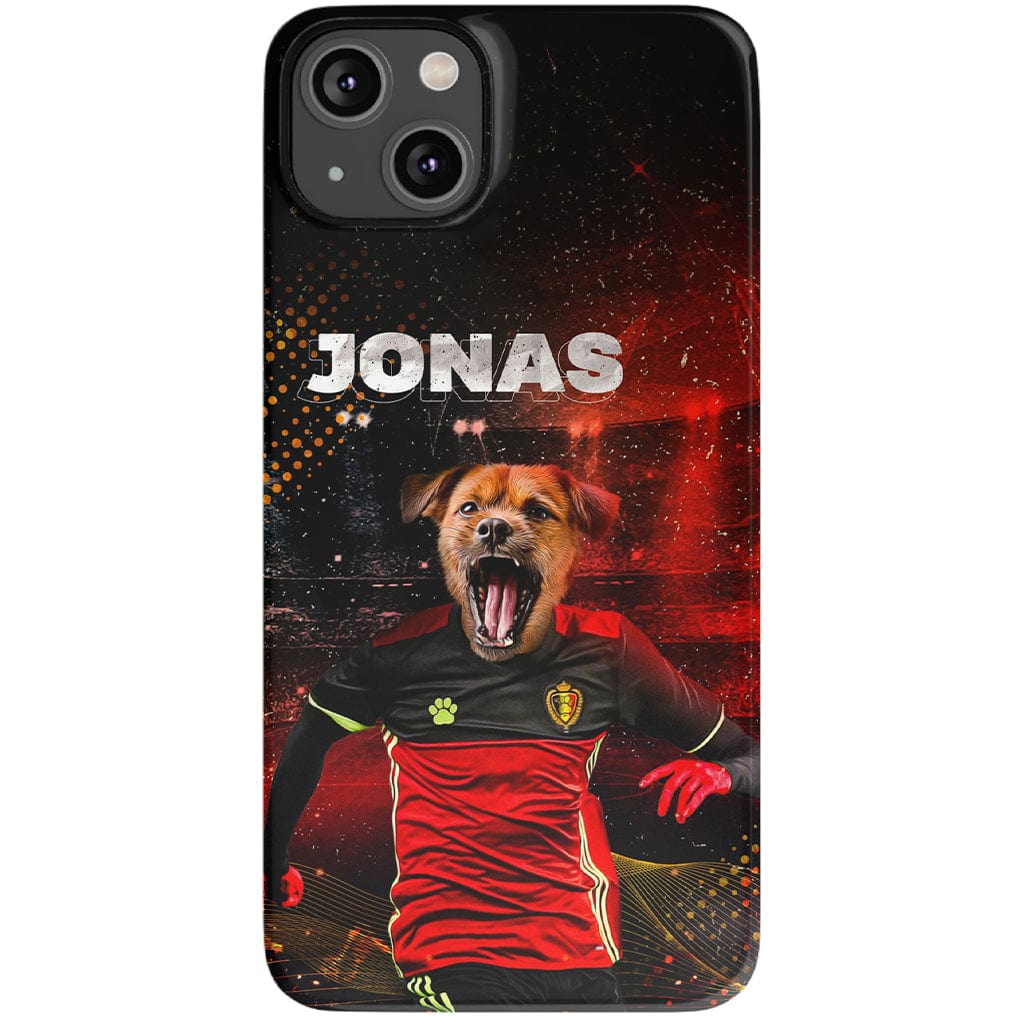 Funda para móvil personalizada &#39;Belgium Doggos Soccer&#39;