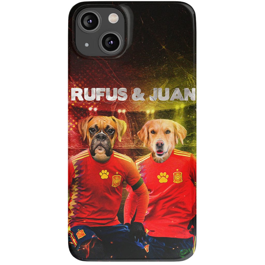 &#39;Spain Doggos&#39; Funda personalizada para teléfono con 2 mascotas