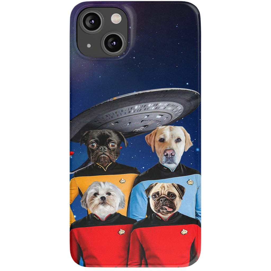 &#39;Doggo-Trek&#39; Funda personalizada para teléfono con 4 mascotas