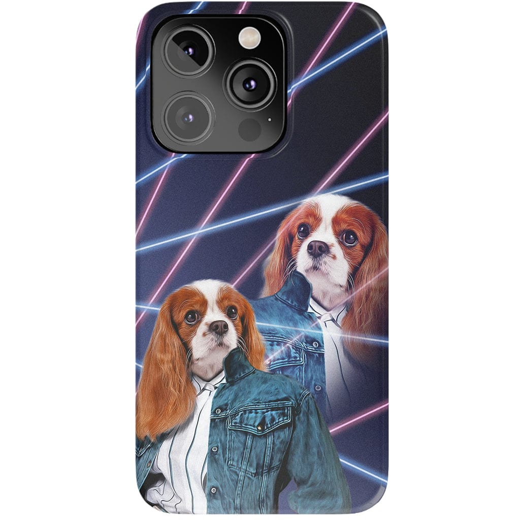 Funda personalizada para teléfono con mascota &#39;Lazer Portrait (femenino) de los años 80&#39;