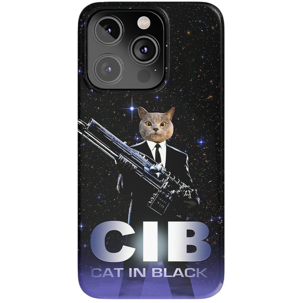 Funda para móvil personalizada &#39;Gato de negro&#39;