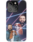 Funda para teléfono personalizada Lazer Portrait Pet (femenino)/humano (masculino) de los años 80