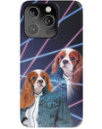 Funda personalizada para teléfono con mascota 'Lazer Portrait (femenino) de los años 80'