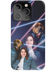 Funda para teléfono personalizada Lazer Portrait Pet (masculino)/humano (femenino) de los años 80