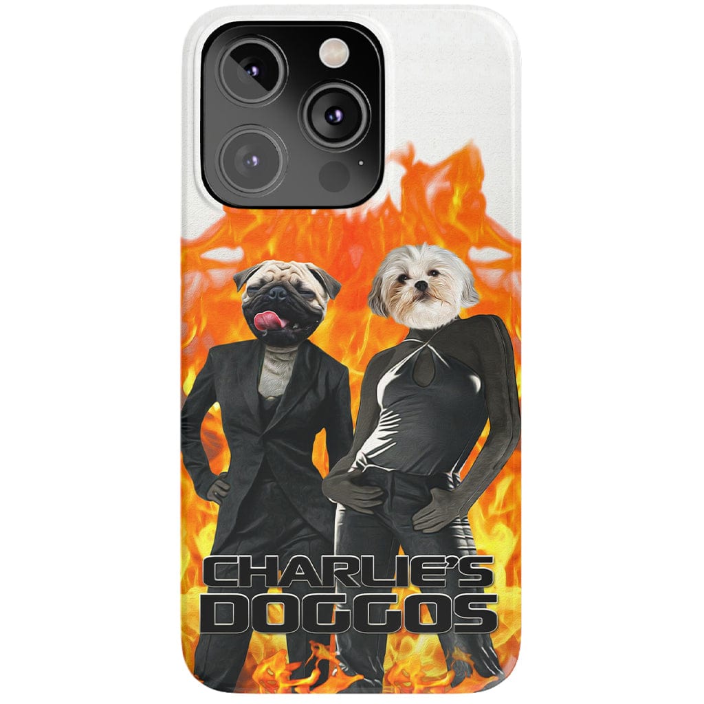 Funda personalizada para teléfono con 2 mascotas &#39;Charlie&#39;s Doggos&#39;