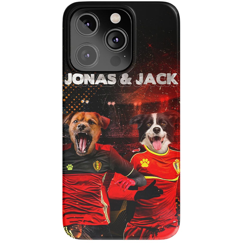 Funda personalizada para teléfono con 2 mascotas &#39;Belgium Doggos&#39;