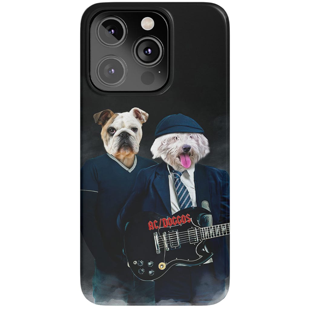 Funda personalizada para teléfono con 2 mascotas &#39;AC/Doggos&#39;