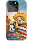 '2 Amigos' Funda personalizada para teléfono con 2 mascotas