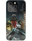 Funda personalizada para teléfono con 2 mascotas 'Bat Dog &amp; Robpaw'