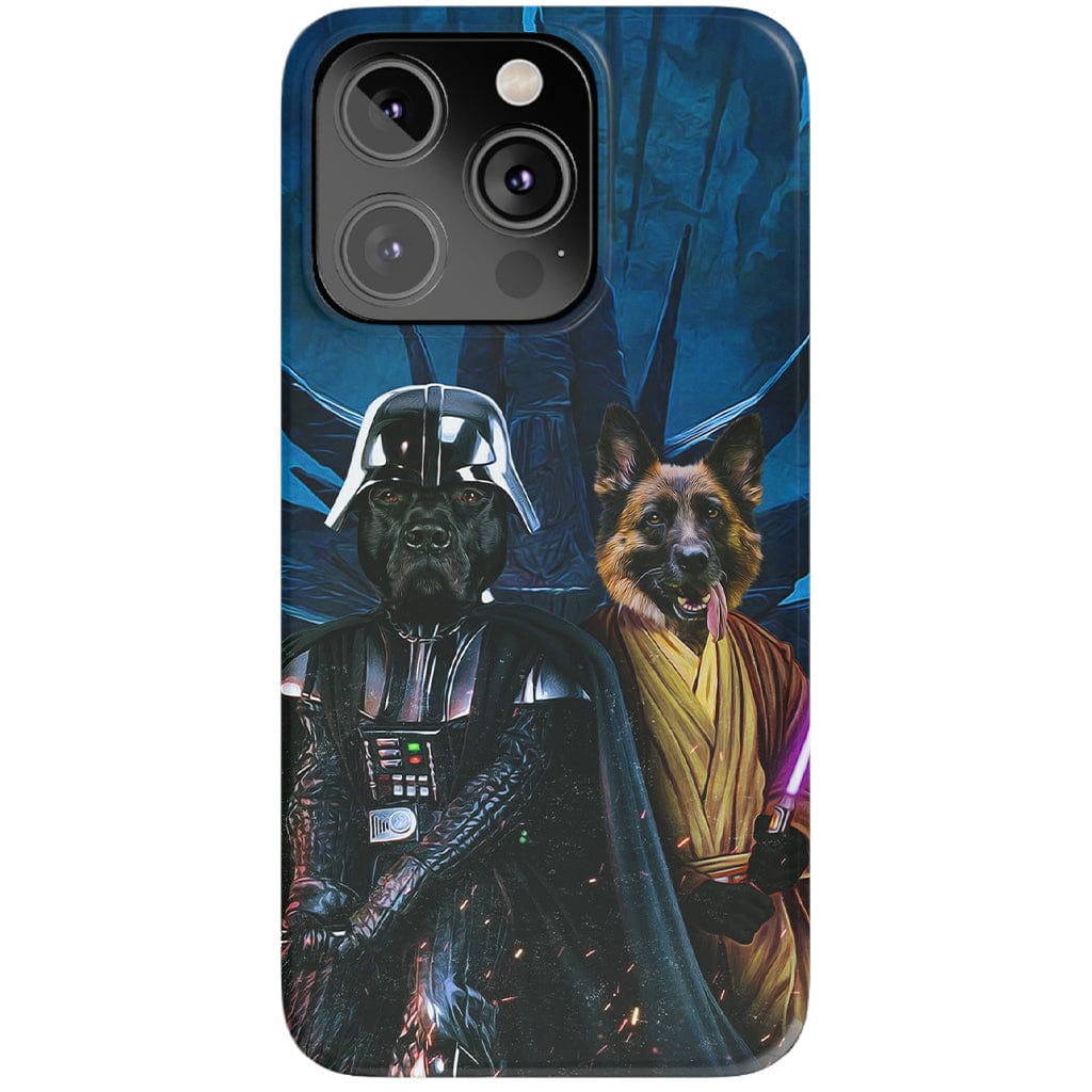 Funda personalizada para teléfono con 2 mascotas &#39;Darth Woofer &amp;amp; Jedi-Doggo&#39;