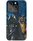 Funda personalizada para teléfono con 2 mascotas 'Darth Woofer &amp; Jedi-Doggo'