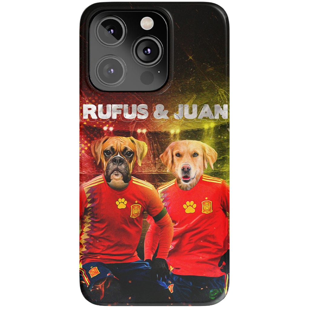 &#39;Spain Doggos&#39; Funda personalizada para teléfono con 2 mascotas