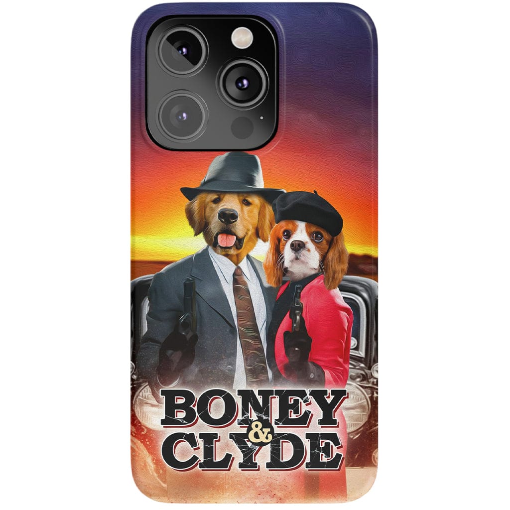 Funda personalizada para teléfono con 2 mascotas &#39;Boney and Clyde&#39;