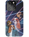 Funda personalizada para teléfono con 2 mascotas '1980s Lazer Portrait'