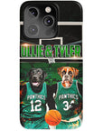 Funda personalizada para teléfono con 2 mascotas 'Boston Walkies'