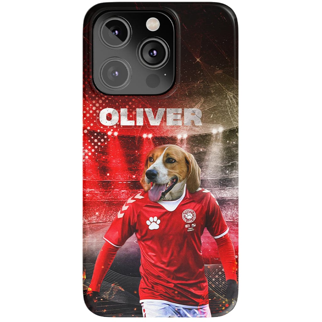 Funda para móvil personalizada &#39;Dinamarca Doggos Soccer&#39;