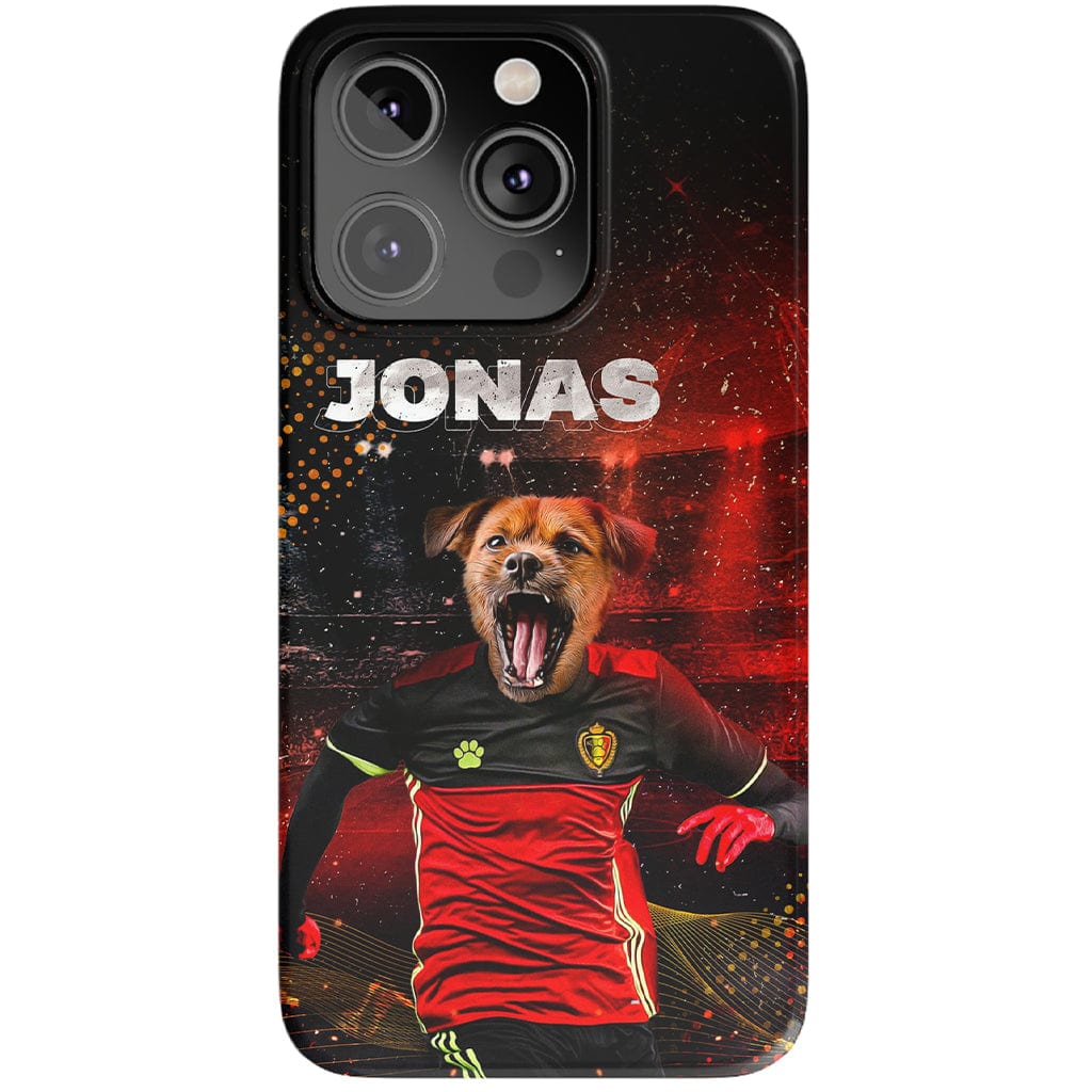 Funda para móvil personalizada &#39;Belgium Doggos Soccer&#39;