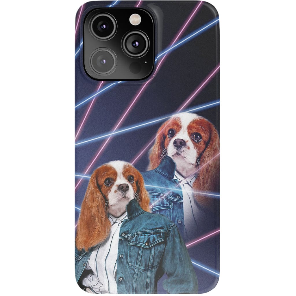 Funda personalizada para teléfono con mascota &#39;Lazer Portrait (femenino) de los años 80&#39;