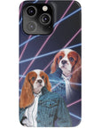 Funda personalizada para teléfono con mascota 'Lazer Portrait (femenino) de los años 80'