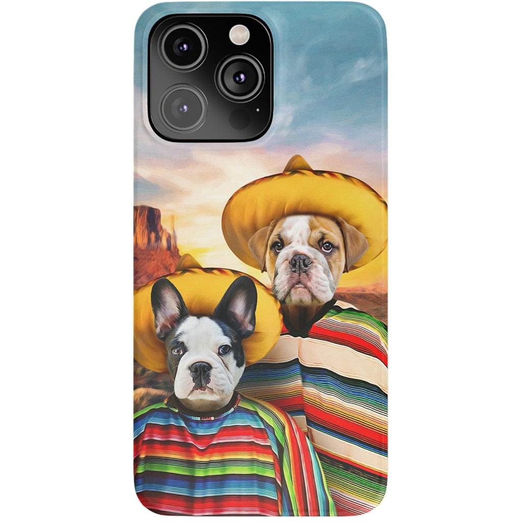 &#39;2 Amigos&#39; Funda personalizada para teléfono con 2 mascotas