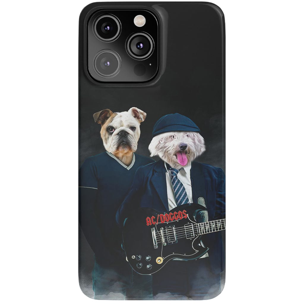 Funda personalizada para teléfono con 2 mascotas &#39;AC/Doggos&#39;