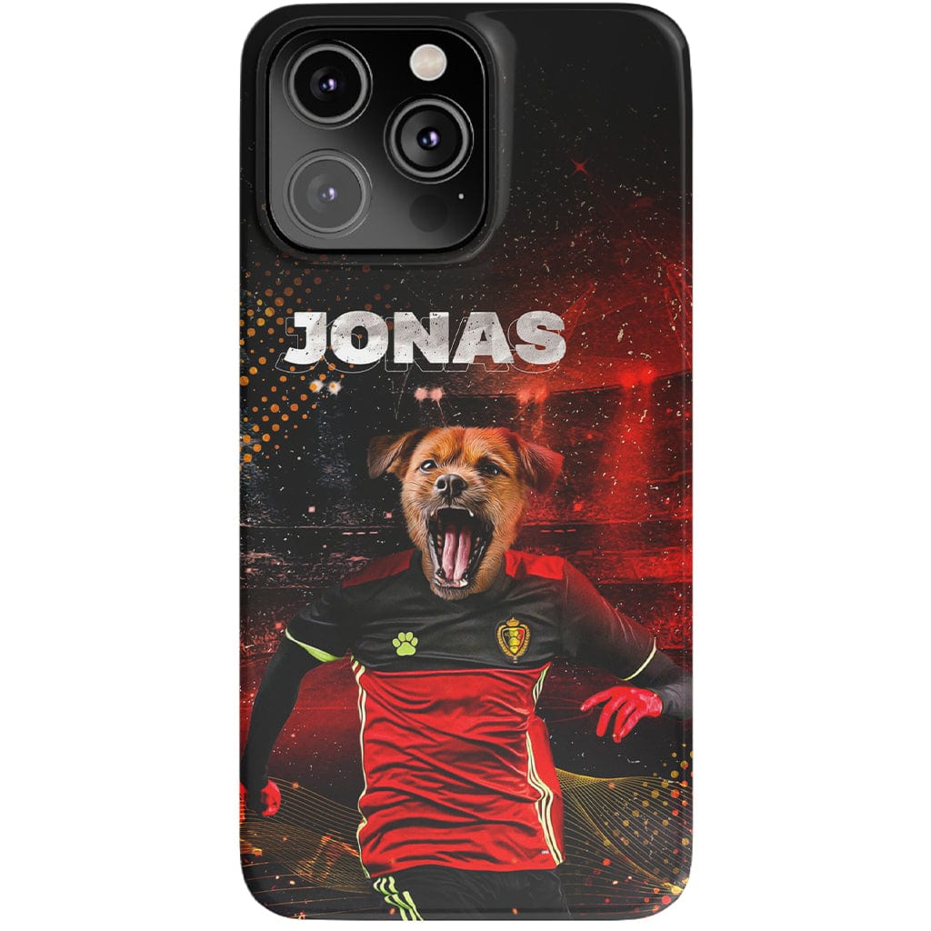 Funda para móvil personalizada &#39;Belgium Doggos Soccer&#39;