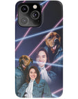 Funda para teléfono personalizada Lazer Portrait Pet (masculino)/humano (femenino) de los años 80