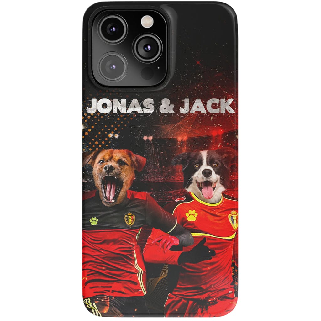 Funda personalizada para teléfono con 2 mascotas &#39;Belgium Doggos&#39;