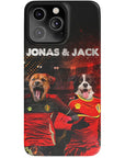 Funda personalizada para teléfono con 2 mascotas 'Belgium Doggos'