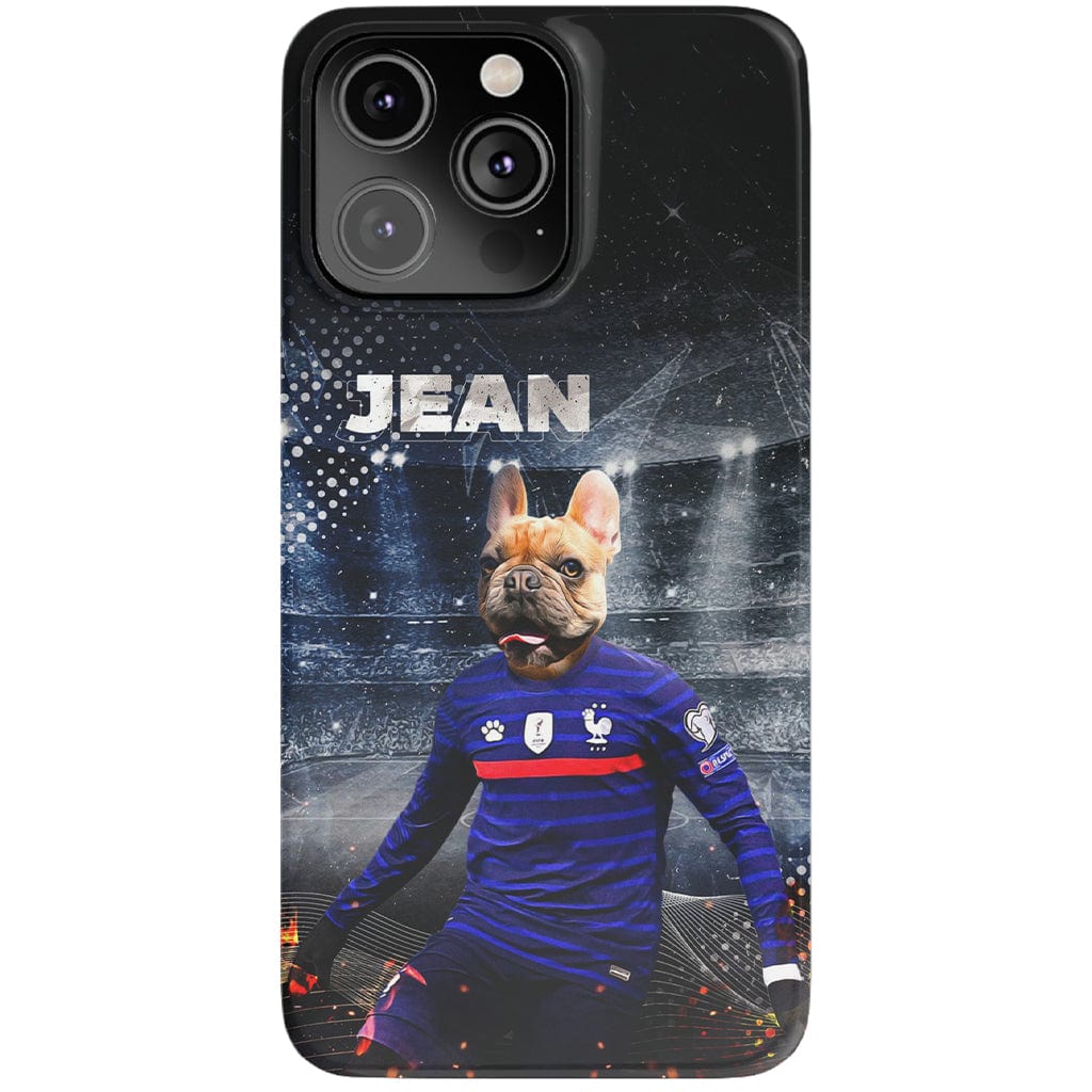 Funda para teléfono personalizada &#39;France Doggos Soccer&#39;