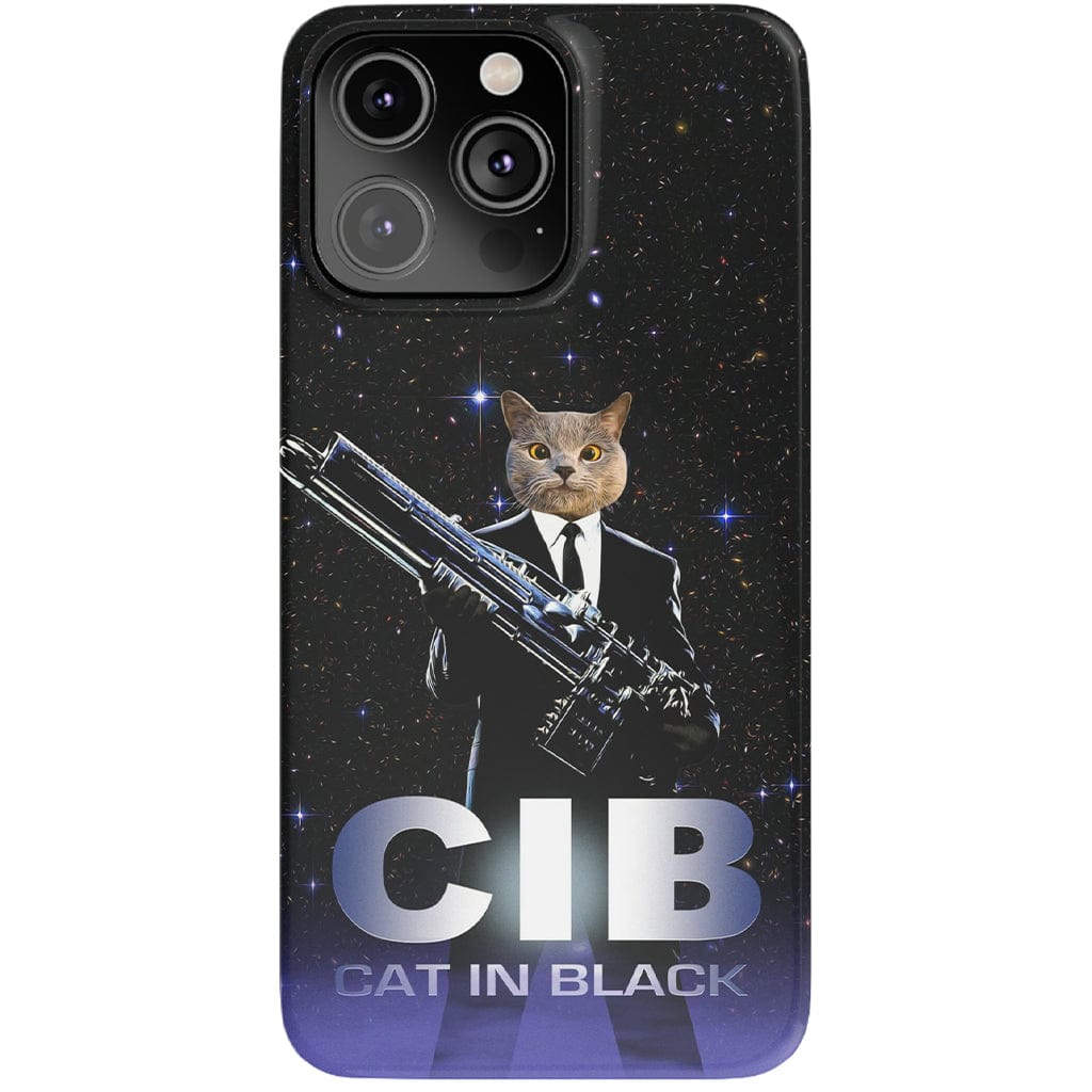 Funda para móvil personalizada &#39;Gato de negro&#39;