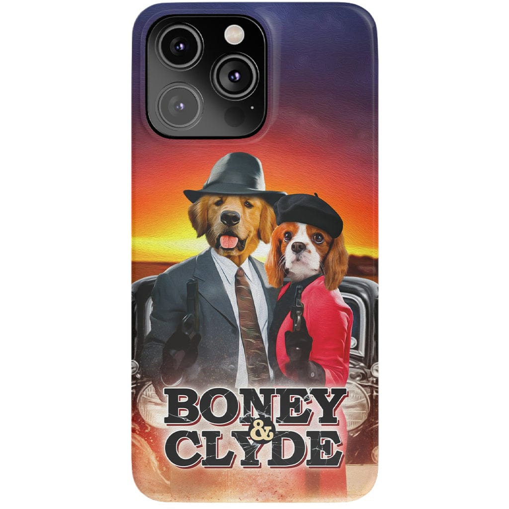 Funda personalizada para teléfono con 2 mascotas &#39;Boney and Clyde&#39;