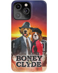 Funda personalizada para teléfono con 2 mascotas 'Boney and Clyde'